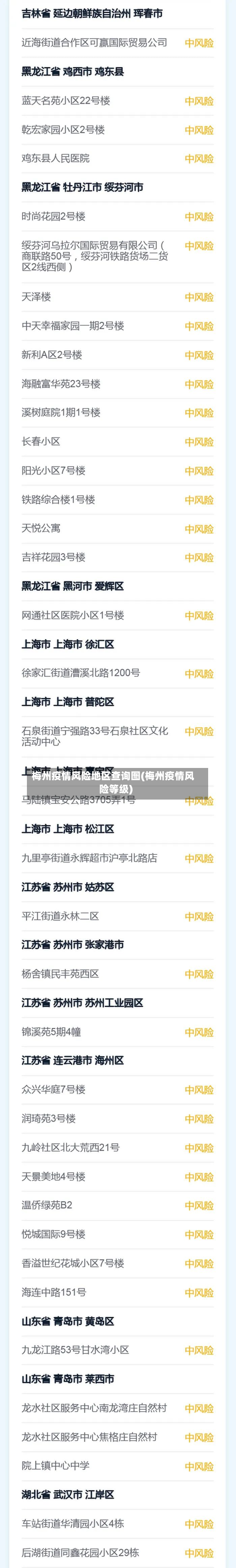梅州疫情风险地区查询图(梅州疫情风险等级)-第2张图片