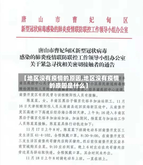 【地区没有疫情的原因,地区没有疫情的原因是什么】