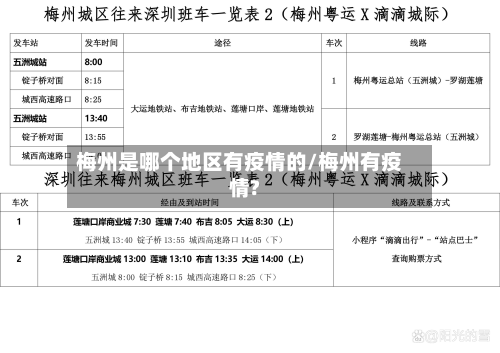 梅州是哪个地区有疫情的/梅州有疫情?-第3张图片